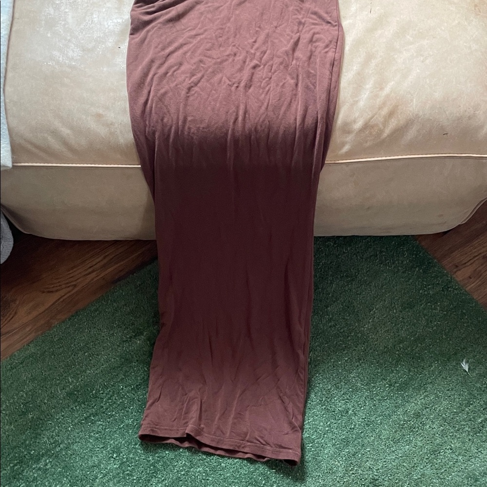 Babyboo Two-Piece Maxi Cut Out Dress XS brown - Picture 3 of 5